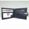 Kép 2/5 - Bőr férfi pénztárca, patentos, sötétkék
