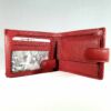 Kép 2/6 - Bőr női pénztárca, patentos, díszcsíkos, piros