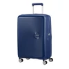Kép 2/9 - American Tourister Soundbox 4-kerekes keményfedeles bővíthető bőrönd 67 x 46.5 x 29/32 cm, sötétkék