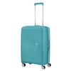 Kép 3/10 - American Tourister Soundbox 4-kerekes keményfedeles bővíthető bőrönd 67 x 46.5 x 29/32 cm, türkiz
