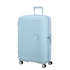 Kép 2/6 - American Tourister Soundbox 4-kerekes keményfedeles bővíthető bőrönd 77 x 51.5 x 29.5/32.5 cm, pasztell kék