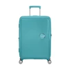 Kép 1/10 - American Tourister Soundbox 4-kerekes keményfedeles bővíthető bőrönd 67 x 46.5 x 29/32 cm, türkiz