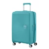 Kép 2/10 - American Tourister Soundbox 4-kerekes keményfedeles bővíthető bőrönd 67 x 46.5 x 29/32 cm, türkiz