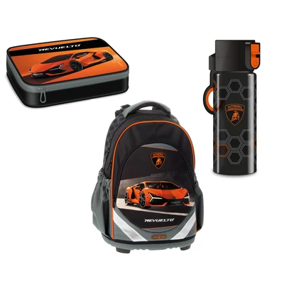 Ars Una Lamborghini szett (anatómiai iskolatáska, kulacs, tolltartó)