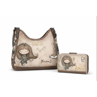 Anekke Real válltáska és RFID közepes pénztárca szett