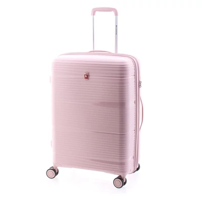 Gladiator BIONIC 4-kerekes keményfedeles bővíthető bőrönd 65x46x25/31cm, rózsaszín