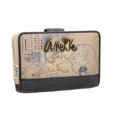 Anekke Studio RFID közepes pénztárca 14x10x3 cm