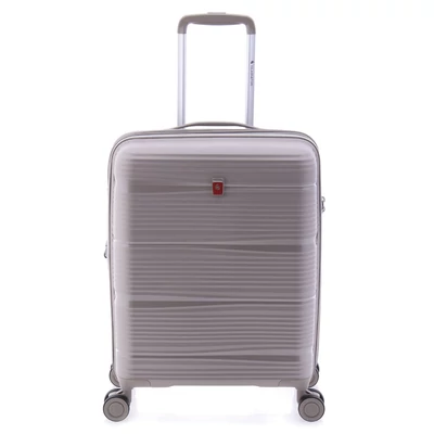 Gladiator BIONIC 4-kerekes keményfedeles bővíthető kabinbőrönd 55x40x20/25cm, bézs metál