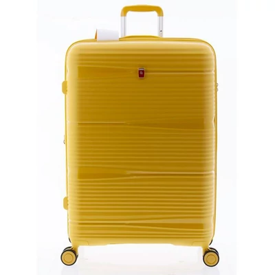 Gladiator BIONIC 4-kerekes keményfedeles bővíthető bőrönd 76x53x29/31cm, sárga