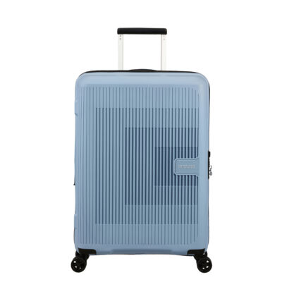 American Tourister AeroStep Spinner 4-kerekes keményfedeles bővíthető bőrönd 67 x 46 x 26/29 cm, szürke