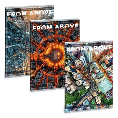 Ars Una Cities from above A/4 extra kapcsos füzet-négyzethálós 