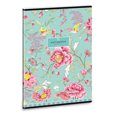 Ars Una Oriental-turquise A/4 extra kapcsos füzet-négyzethálós 