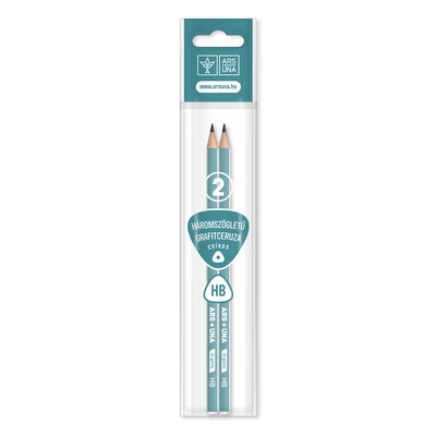 Ars Una háromszögletű grafitceruza, HB-csíkos-2db