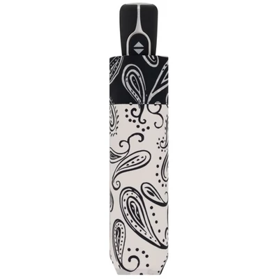 DOPPLER Fiber Magic Black & White automata női esernyő, fehér, fekete mintával