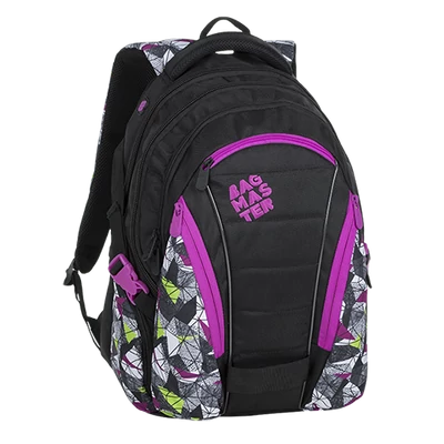 Bagmaster tinédzser hátizsák BAG, lila-zöld-fekete
