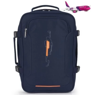 Gabol WizzAir-méretű kabinhátizsák / laptop hátizsák, sötétkék