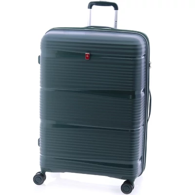 Gladiator BIONIC 4-kerekes keményfedeles bővíthető bőrönd 76x53x29/31cm, sötétzöld