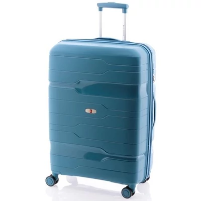 Gladiator BOXING 4-kerekes keményfedeles bővíthető bőrönd 77x53x29/32cm, türkizkék