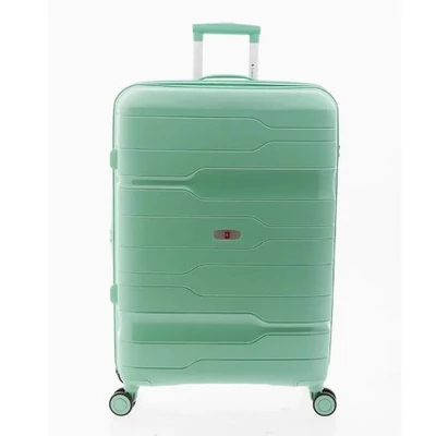 Gladiator BOXING 4-kerekes keményfedeles bővíthető bőrönd 77x53x29/32cm, mentazöld