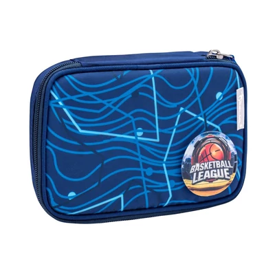 Belmil szögletes tolltartó, Abstract Neon Blue