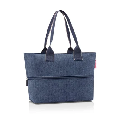 Reisenthel Shopper e1, herringbone dark blue