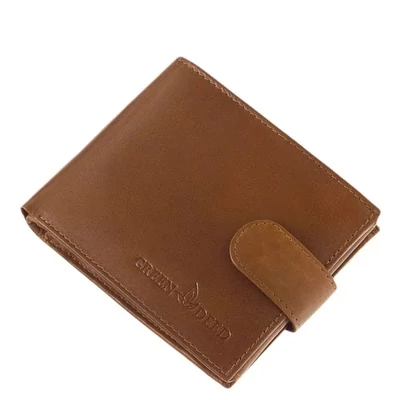 Bőr férfi pénztárca Green Deed LUX, világosbarna