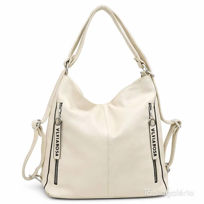 Silvia Rosa női 2 az 1-ben hátizsák-táska, Bézs