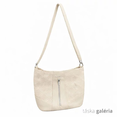 Silvia Rosa hosszúpántos női táska, Bézs – 30x27x11 cm