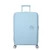 American Tourister Soundbox 4-kerekes keményfedeles bővíthető bőrönd 67 x 46.5 x 29/32 cm, pasztell kék