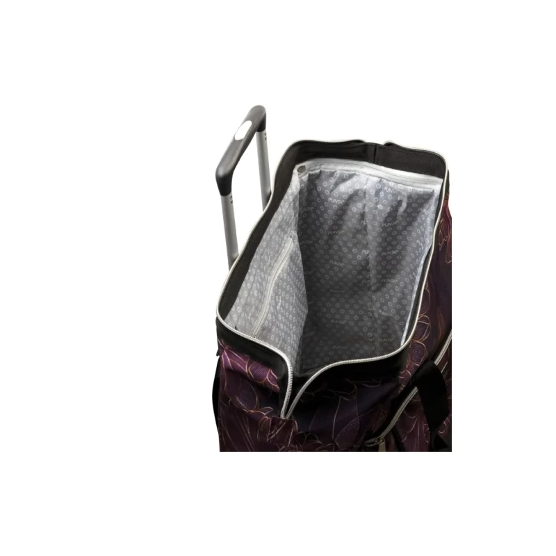 Punta kerekes bevásárlókocsi 40 L – virágmintás