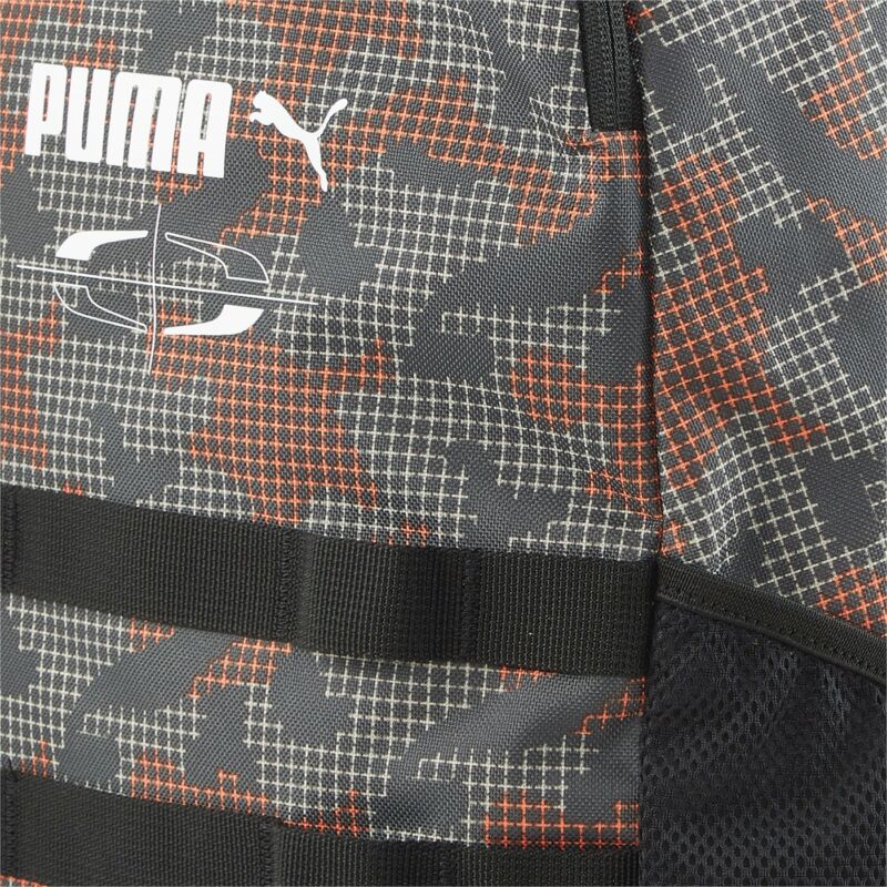 Puma Style hátizsák, szürk-narancs-mintás