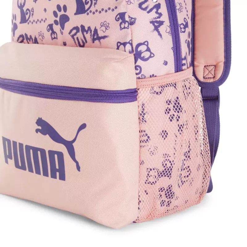 Puma Phase Small hátizsák, rózsaszín, lila cicás