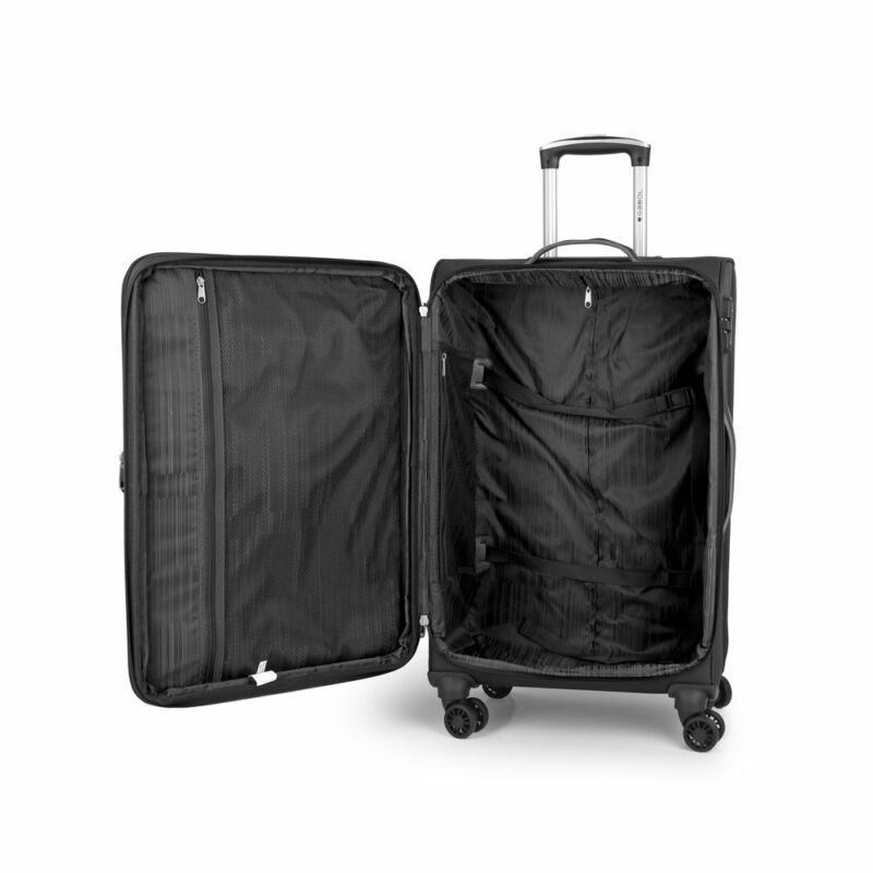 Gabol ZAMBIA 4-kerekes bővíthető bőrönd L, fekete