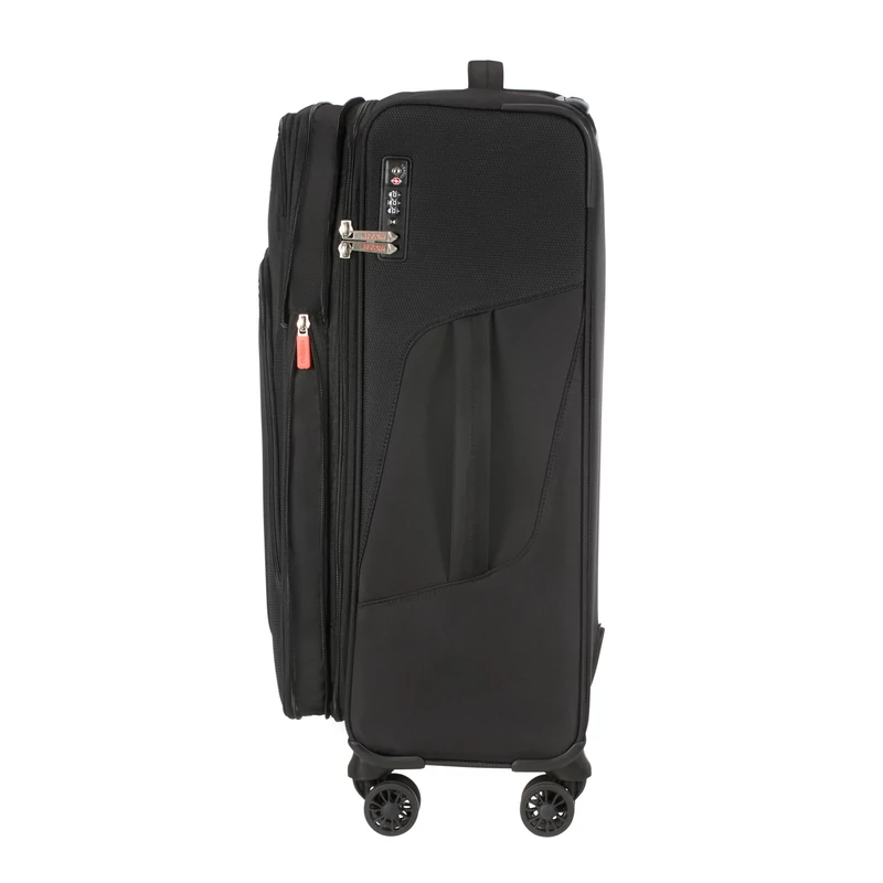 American Tourister Summerfunk 4-kerekes bővíthető bőrönd 68x42x28/30 cm, fekete