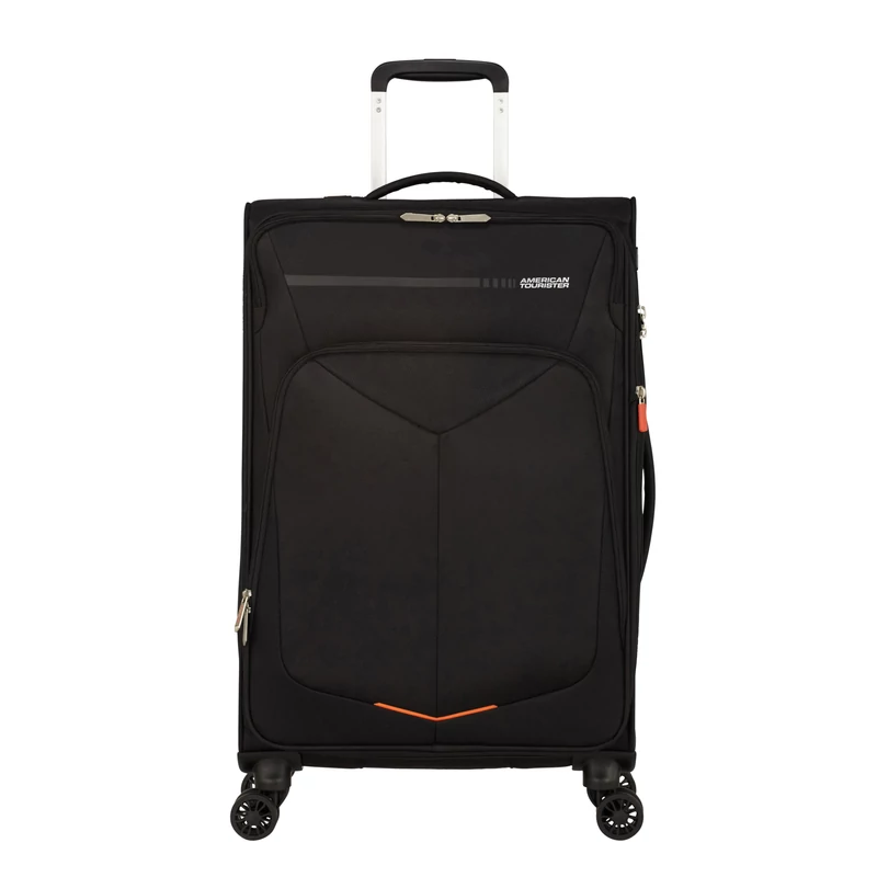American Tourister Summerfunk 4-kerekes bővíthető bőrönd 68x42x28/30 cm, fekete