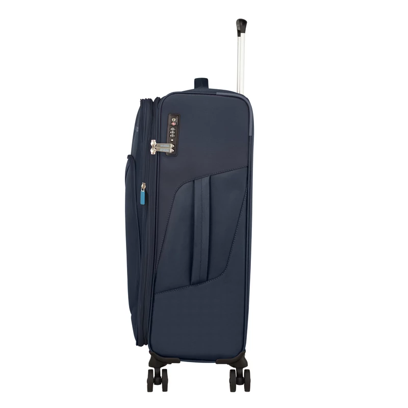 American Tourister Summerfunk 4-kerekes bővíthető bőrönd 68x42x28/30 cm, sötétkék