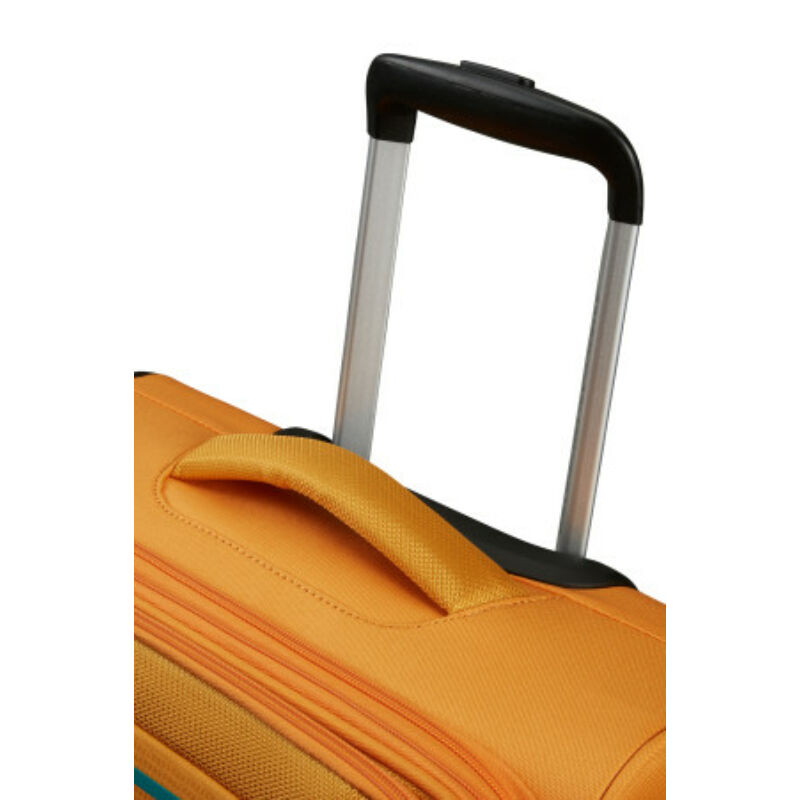 American Tourister Pulsonic Spinner 4-kerekes bővíthető bőrönd 81 x 49 x 31/34 cm, napsárga