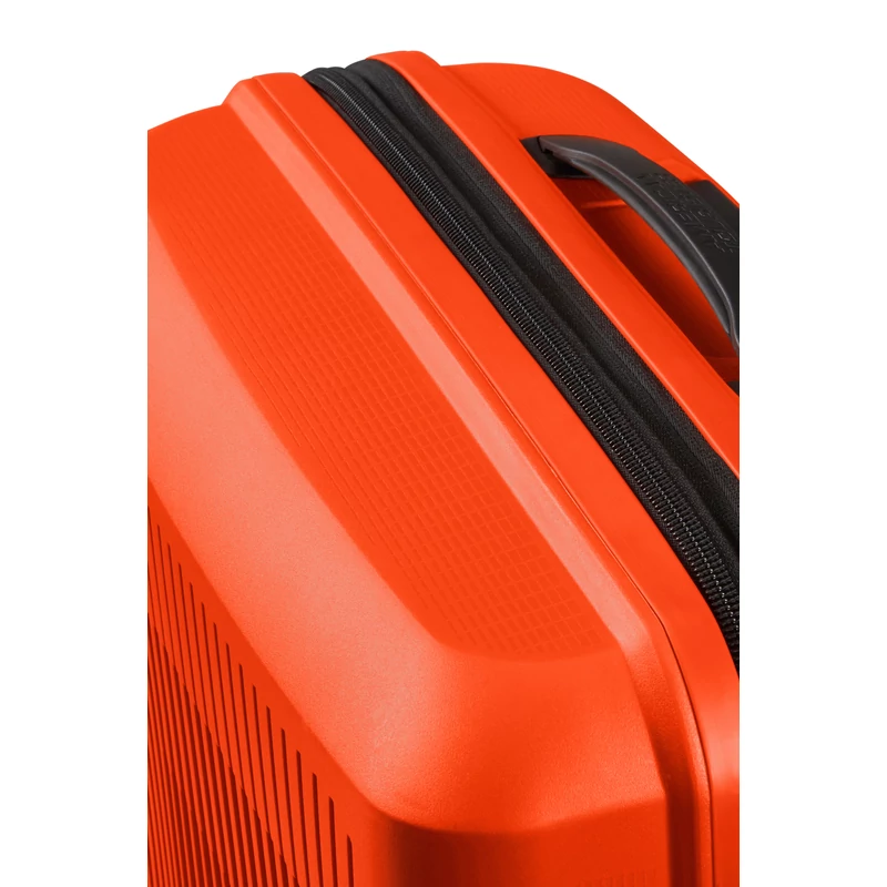American Tourister AeroStep Spinner 4-kerekes keményfedeles bővíthető kabin bőrönd 55x40x20/23 cm, narancs