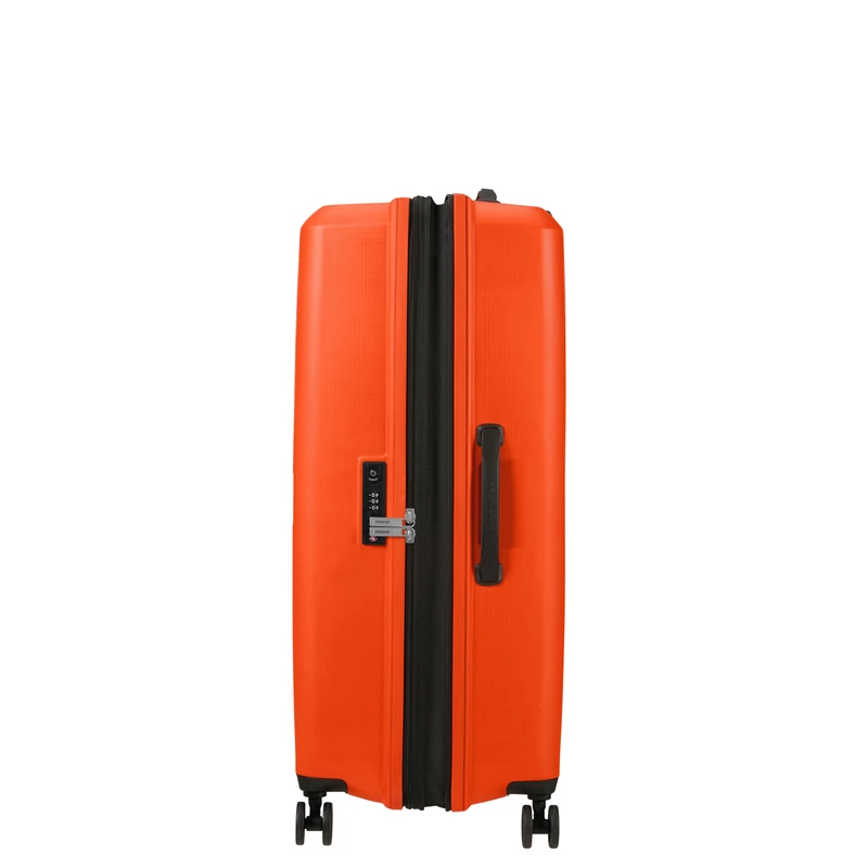 American Tourister AeroStep Spinner 4-kerekes keményfedeles bővíthető bőrönd 77 x 50 x 29/32 cm, narancs
