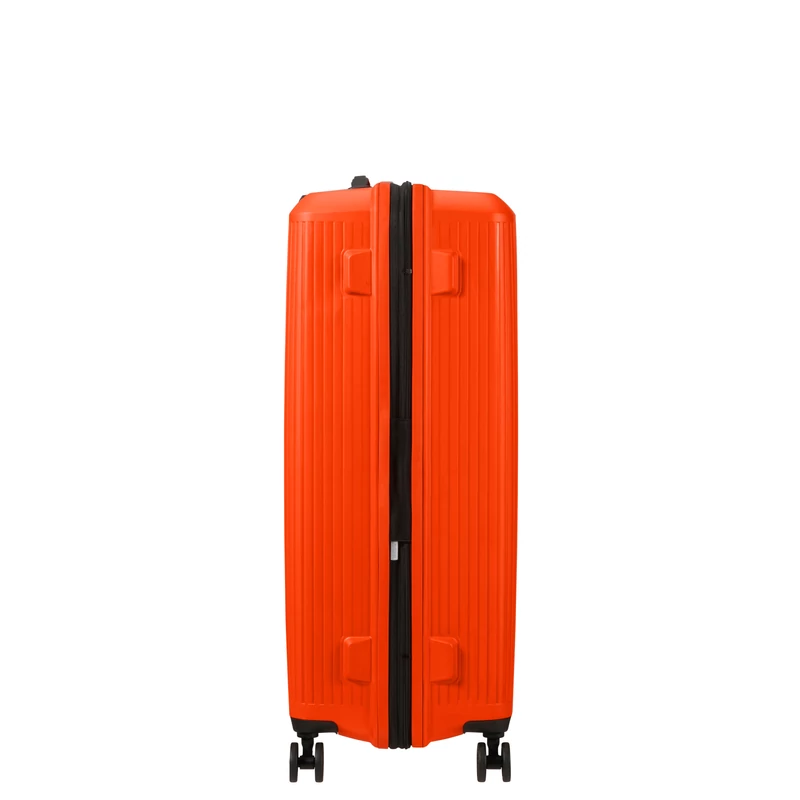 American Tourister AeroStep Spinner 4-kerekes keményfedeles bővíthető bőrönd 77 x 50 x 29/32 cm, narancs
