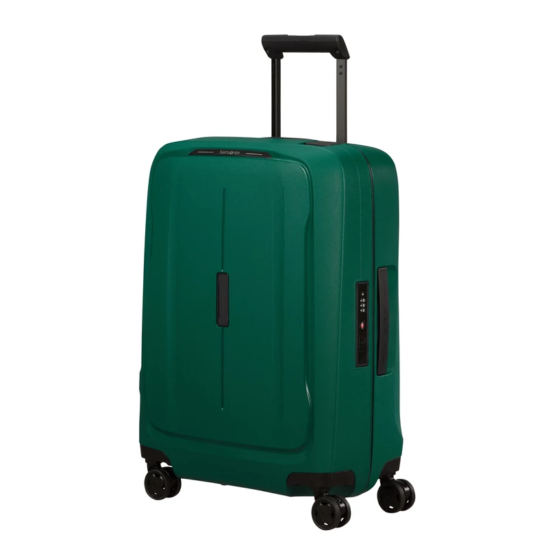 Samsonite Essens spinner 4-kerekes keményfedeles kabin bőrönd 55x40x20cm, zöld