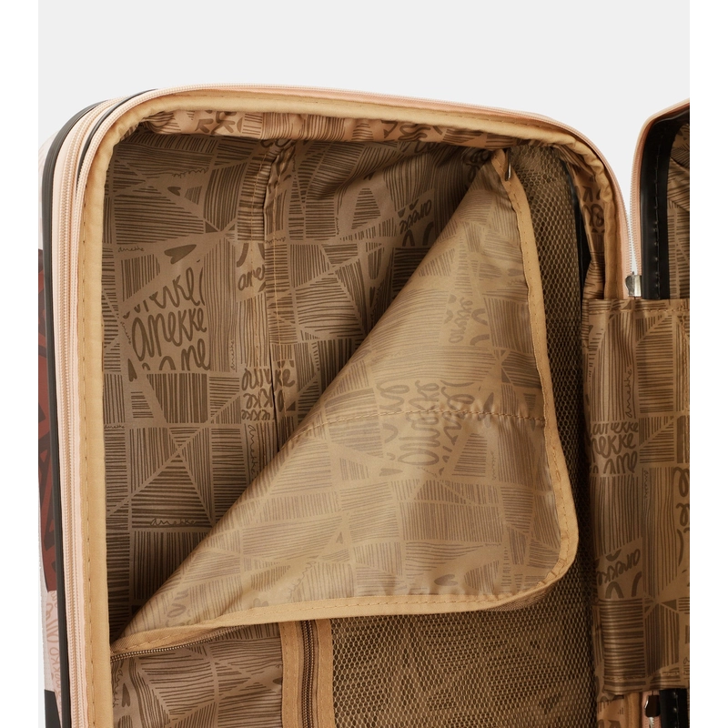 Anekke 4-kerekes keményfedeles bővíthető kabin bőrönd 55 x 37 x 20cm