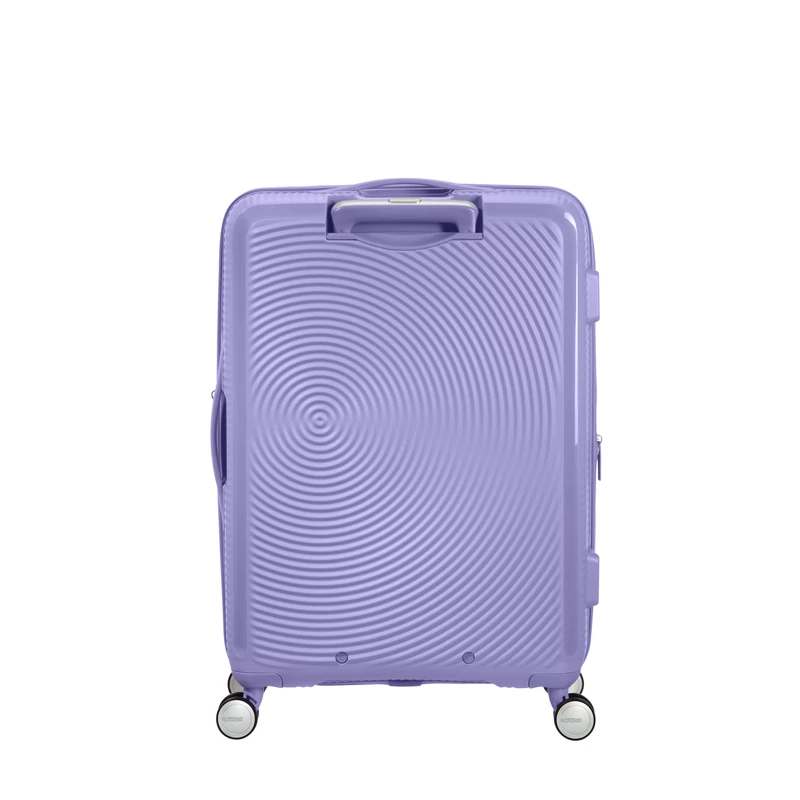 American Tourister Soundbox 4-kerekes keményfedeles bővíthető bőrönd 67 x 46.5 x 29/32 cm, lila