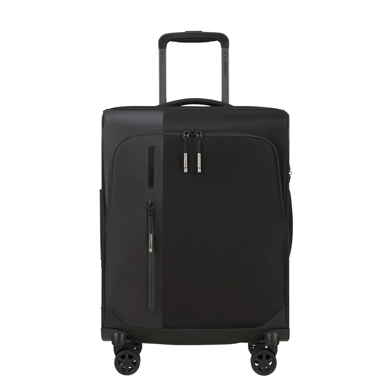 Samsonite Biz2Go TRVL spinner 4-kerekes bővíthető kabin bőrönd 55 x 40 x 20/23 cm, fekete