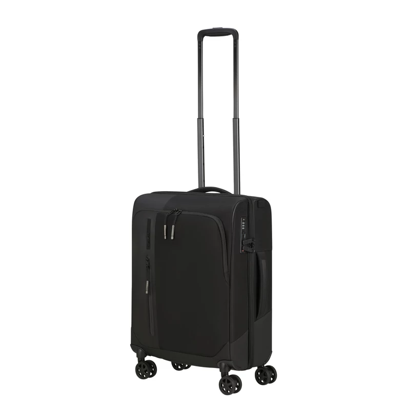 Samsonite Biz2Go TRVL spinner 4-kerekes bővíthető kabin bőrönd 55 x 40 x 20/23 cm, fekete