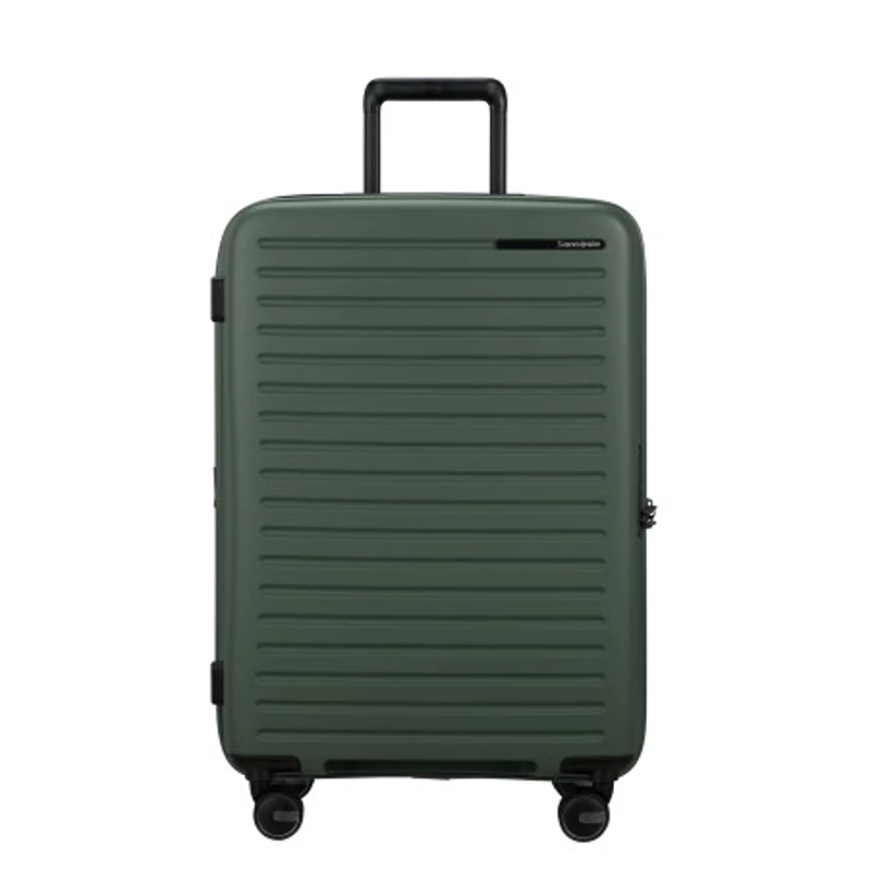 Samsonite Restackd spinner 4-kerekes keményfedeles bővíthető bőrönd 68 x 46 x 26/29 cm, khaki