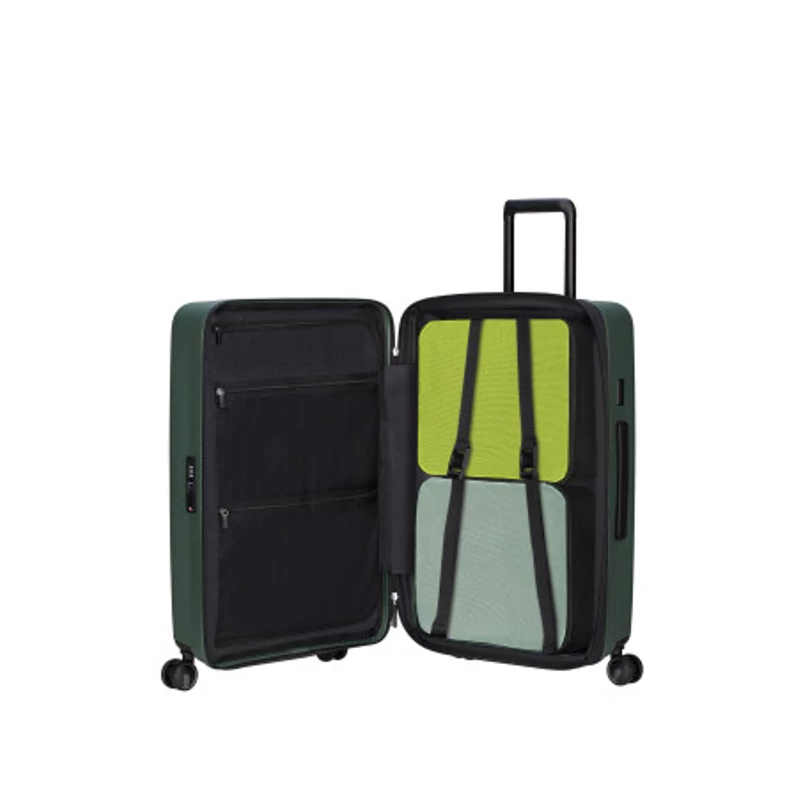 Samsonite Restackd spinner 4-kerekes keményfedeles bővíthető bőrönd 68 x 46 x 26/29 cm, khaki