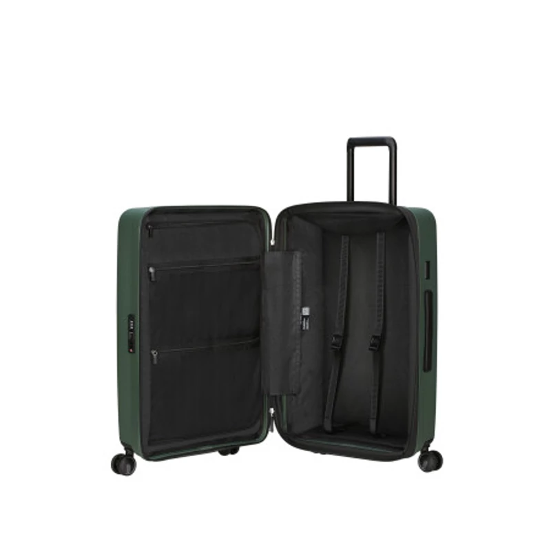 Samsonite Restackd spinner 4-kerekes keményfedeles bővíthető bőrönd 68 x 46 x 26/29 cm, khaki