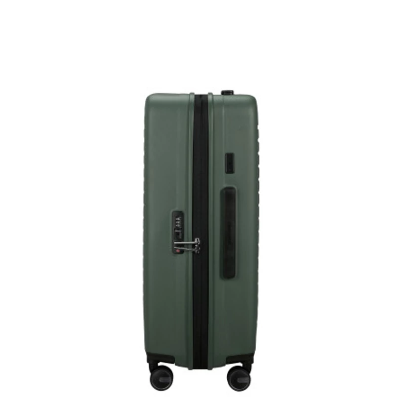 Samsonite Restackd spinner 4-kerekes keményfedeles bővíthető bőrönd 68 x 46 x 26/29 cm, khaki