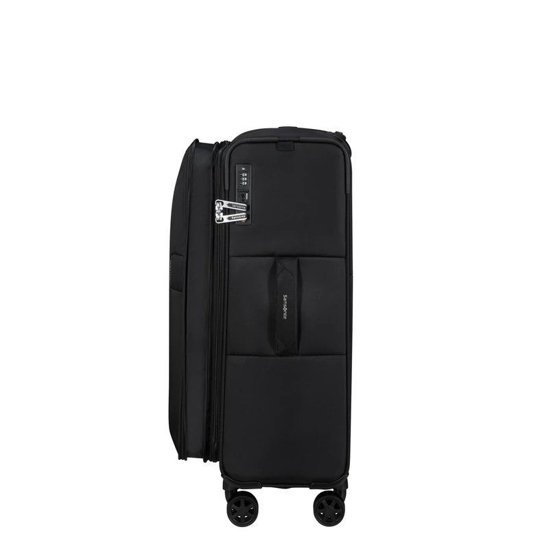 Samsonite Urbify spinner 4-kerekes bővíthető bőrönd 68 x 43 x 27/31 cm, fekete